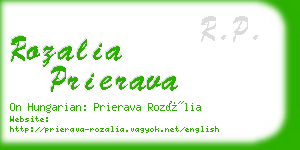 rozalia prierava business card